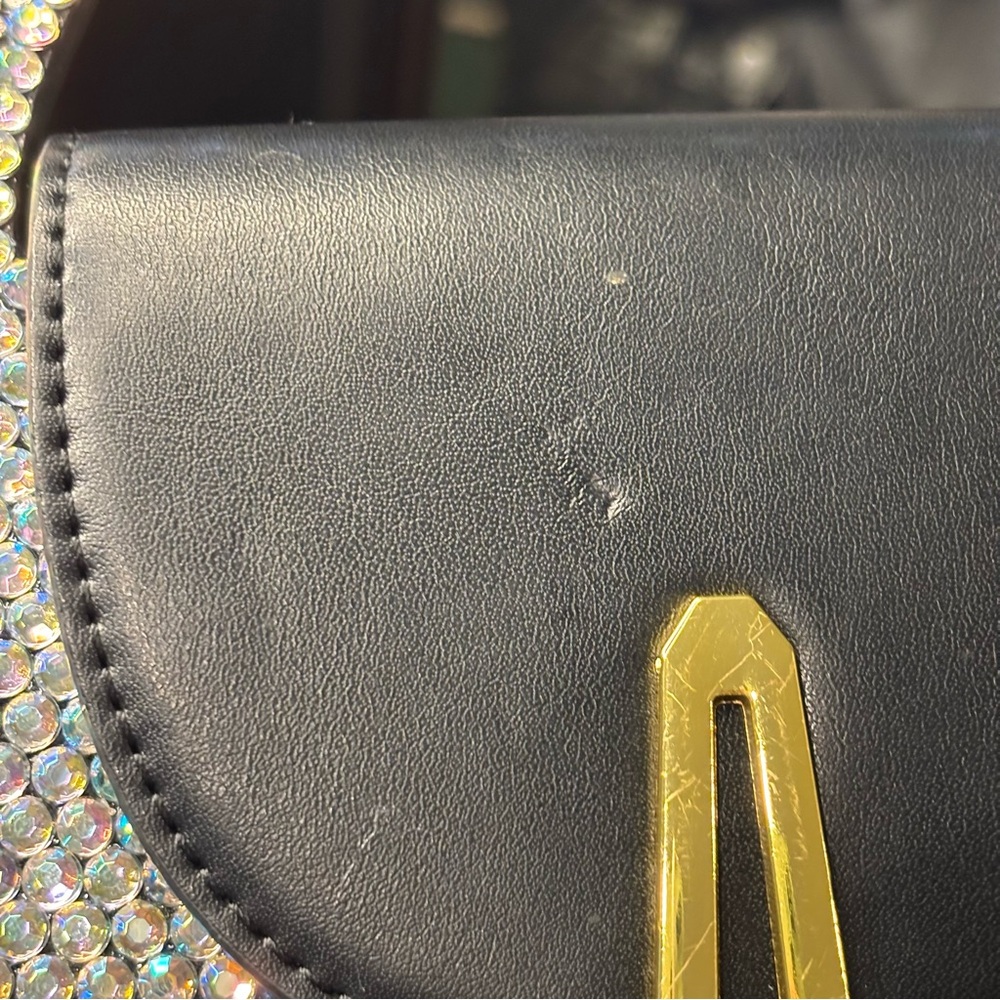 Glamorous Black and Silver Mini Bag with Crescent Shape - Picture 5 of 7